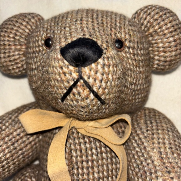 Nancy-Southerland Holmes 1983 Collectible Bear‎ Brown Plaid  Vintage Winston - Picture 6 of 9